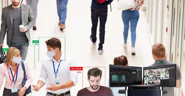 Detección de personas sin cubre bocas o temperatura fuera de rango Detección de personas sin cubre bocas o temperatura fuera de rango